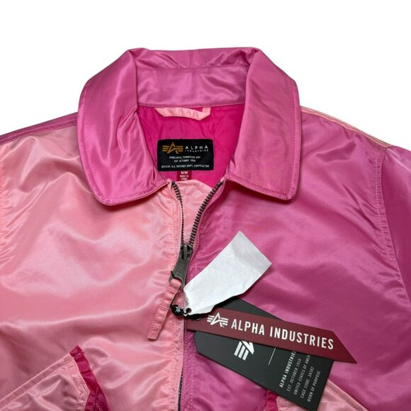 Alpha Industries Pink Patchwork MA-1 Bomber Jacket – Women’s Size M – NWT $280 - Picture 10 of 13
